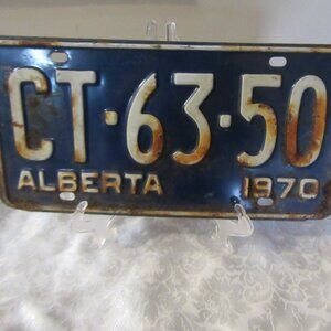 Vintage Licence Plate Alberta 1970